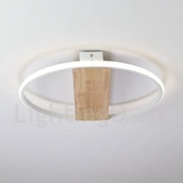 Ściemnialna biała okrągła drewniana lampa sufitowa Ultracienka lampa sufitowa Może być również używana jako lampa ścienna