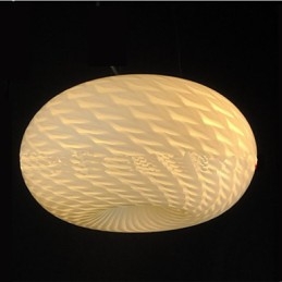 Nowoczesna minimalistyczna rzeźbiona mlecznobiała lampa żyrandolowa