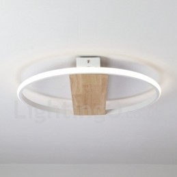Ściemnialna biała okrągła drewniana lampa sufitowa Ultracienka lampa sufitowa Może być również używana jako lampa ścienna