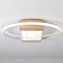 Ściemnialna biała okrągła drewniana lampa sufitowa Ultracienka lampa sufitowa Może być również używana jako lampa ścienna