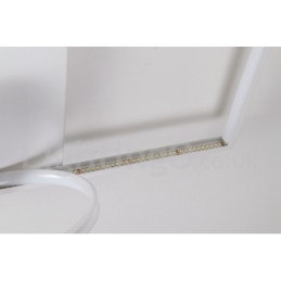 Ściemnialna biała kwadratowa lampa sufitowa z drewna, ultracienka lampa sufitowa, może być również używana jako lampa ścienna