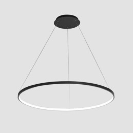 Ściemnialna lampa wisząca o mocy 63 W i średnicy 100 cm, nowoczesny design, pierścień
