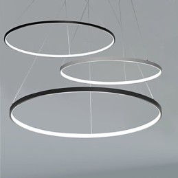 Ściemnialna lampa wisząca o mocy 63 W i średnicy 100 cm, nowoczesny design, pierścień