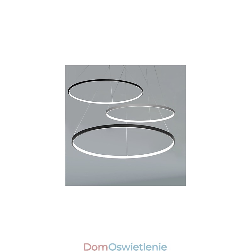 Ściemnialna lampa wisząca o mocy 63 W i średnicy 100 cm, nowoczesny design, pierścień