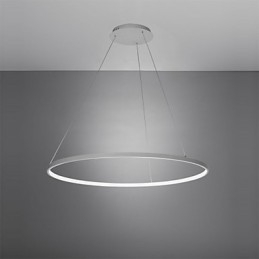 Ściemnialna lampa wisząca o mocy 63 W i średnicy 100 cm, nowoczesny design, pierścień