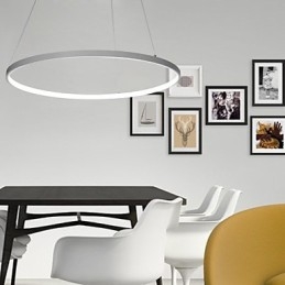 Ściemnialna lampa wisząca o mocy 63 W i średnicy 100 cm, nowoczesny design, pierścień
