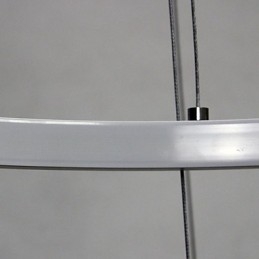 Ściemnialna lampa wisząca o mocy 63 W i średnicy 100 cm, nowoczesny design, pierścień