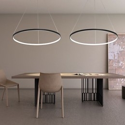 Ściemnialna lampa wisząca o mocy 63 W i średnicy 100 cm, nowoczesny design, pierścień