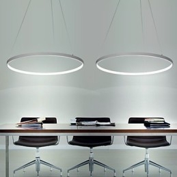 Ściemnialna lampa wisząca o mocy 63 W i średnicy 100 cm, nowoczesny design, pierścień