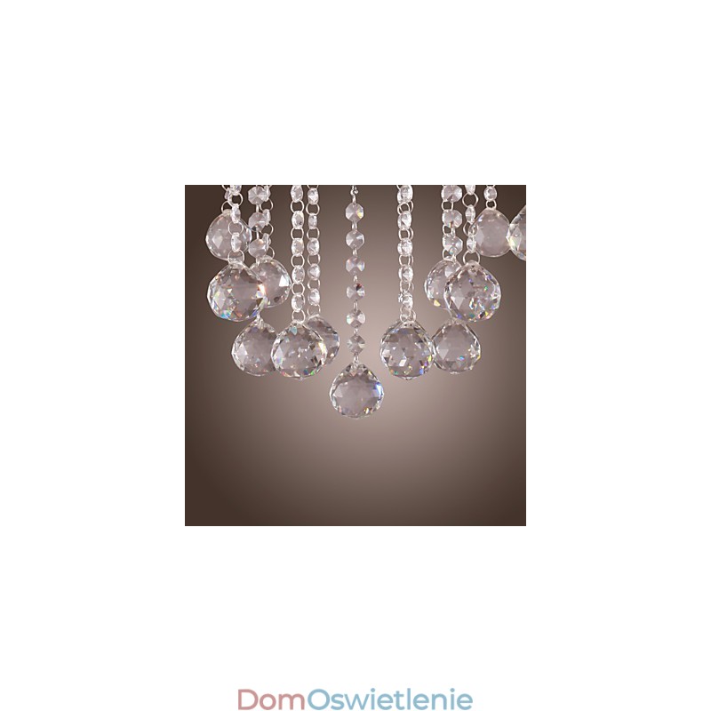 Elegancki chromowany kryształowy żyrandol na świece