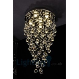 6-punktowa nowoczesna lampa sufitowa K9 Crystal Round Flush Mount