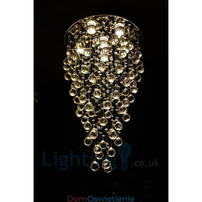 6-punktowa nowoczesna lampa sufitowa K9 Crystal Round Flush Mount
