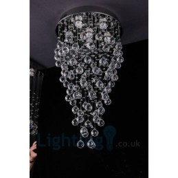 6-punktowa nowoczesna lampa sufitowa K9 Crystal Round Flush Mount