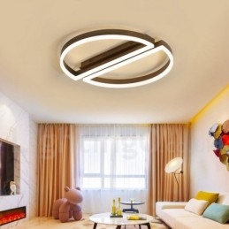 Okrągła, nowoczesna, aluminiowa lampa sufitowa, lampa do montażu na ścianie, z pilotem zdalnego ściemniania, może być również używana jako lampa ścienna
