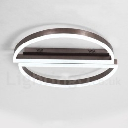 Okrągła, nowoczesna, aluminiowa lampa sufitowa, lampa do montażu na ścianie, z pilotem zdalnego ściemniania, może być również używana jako lampa ścienna