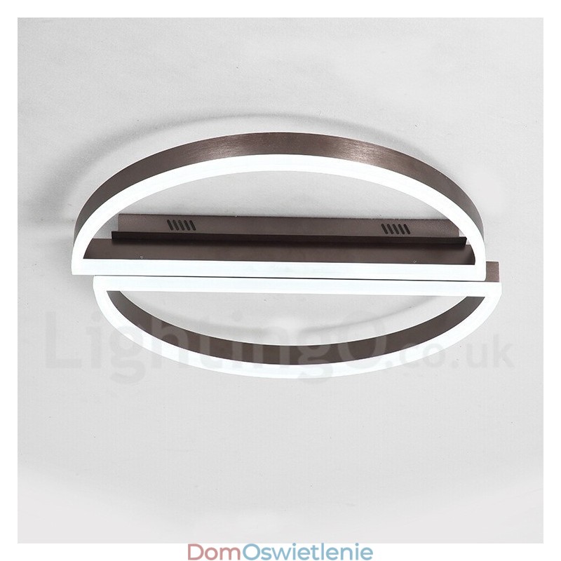 Okrągła, nowoczesna, aluminiowa lampa sufitowa, lampa do montażu na ścianie, z pilotem zdalnego ściemniania, może być również używana jako lampa ścienna