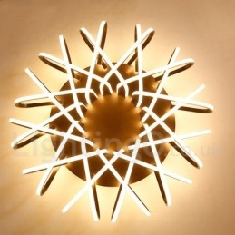 Nowoczesne, współczesne, aluminiowe, ściemnialne, sufitowe oświetlenie Bird's Nest Flush Mount, które można również stosować jako oświetlenie ścienne