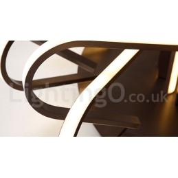 Nowoczesne, współczesne, aluminiowe, ściemnialne, sufitowe oświetlenie Bird's Nest Flush Mount, które można również stosować jako oświetlenie ścienne