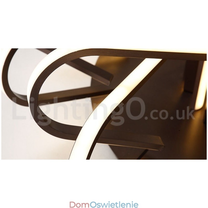 Nowoczesne, współczesne, aluminiowe, ściemnialne, sufitowe oświetlenie Bird's Nest Flush Mount, które można również stosować jako oświetlenie ścienne