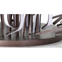 Nowoczesne, współczesne, aluminiowe, ściemnialne, sufitowe oświetlenie Bird's Nest Flush Mount, które można również stosować jako oświetlenie ścienne