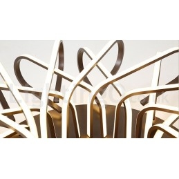 Nowoczesne, współczesne, aluminiowe, ściemnialne, sufitowe oświetlenie Bird's Nest Flush Mount, które można również stosować jako oświetlenie ścienne