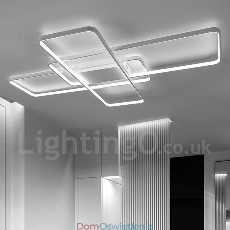 Nowoczesna współczesna aluminiowa lampa sufitowa do montażu na ścianie z pilotem do ściemniania do salonu, sypialni, może być również używana jako lampa ścienna