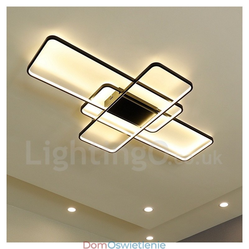 Nowoczesna współczesna aluminiowa lampa sufitowa do montażu na ścianie z pilotem do ściemniania do salonu, sypialni, może być również używana jako lampa ścienna