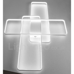Nowoczesna współczesna aluminiowa lampa sufitowa do montażu na ścianie z pilotem do ściemniania do salonu, sypialni, może być również używana jako lampa ścienna