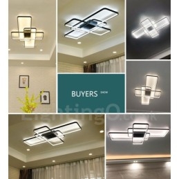 Nowoczesna współczesna aluminiowa lampa sufitowa do montażu na ścianie z pilotem do ściemniania do salonu, sypialni, może być również używana jako lampa ścienna