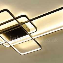 Nowoczesna współczesna aluminiowa lampa sufitowa do montażu na ścianie z pilotem do ściemniania do salonu, sypialni, może być również używana jako lampa ścienna
