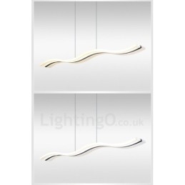Ściemnialna lampa wisząca liniowa z pilotem zdalnego sterowania, nowoczesny design