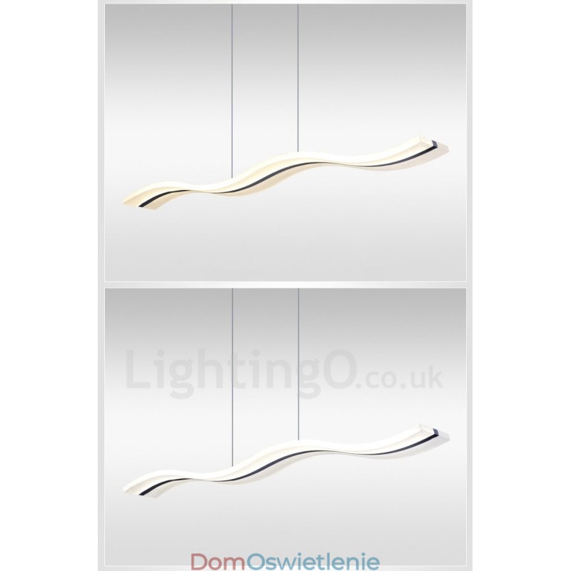 Ściemnialna lampa wisząca liniowa z pilotem zdalnego sterowania, nowoczesny design