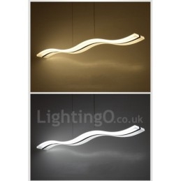Ściemnialna lampa wisząca liniowa z pilotem zdalnego sterowania, nowoczesny design