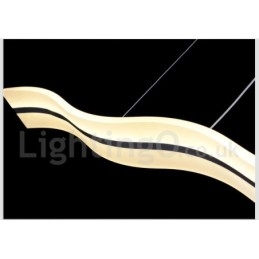 Ściemnialna lampa wisząca liniowa z pilotem zdalnego sterowania, nowoczesny design