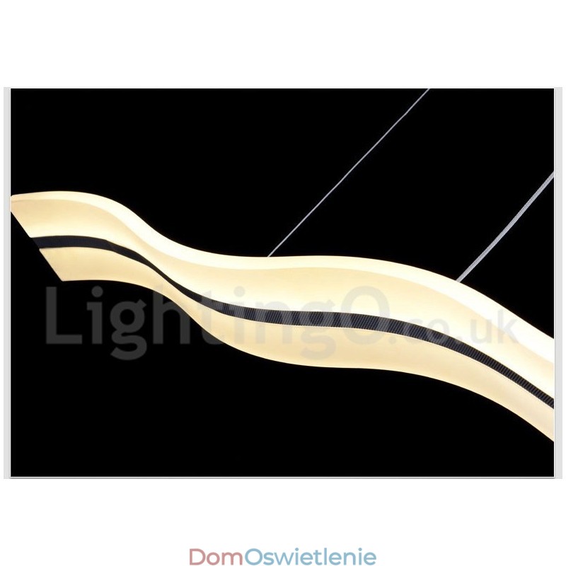 Ściemnialna lampa wisząca liniowa z pilotem zdalnego sterowania, nowoczesny design