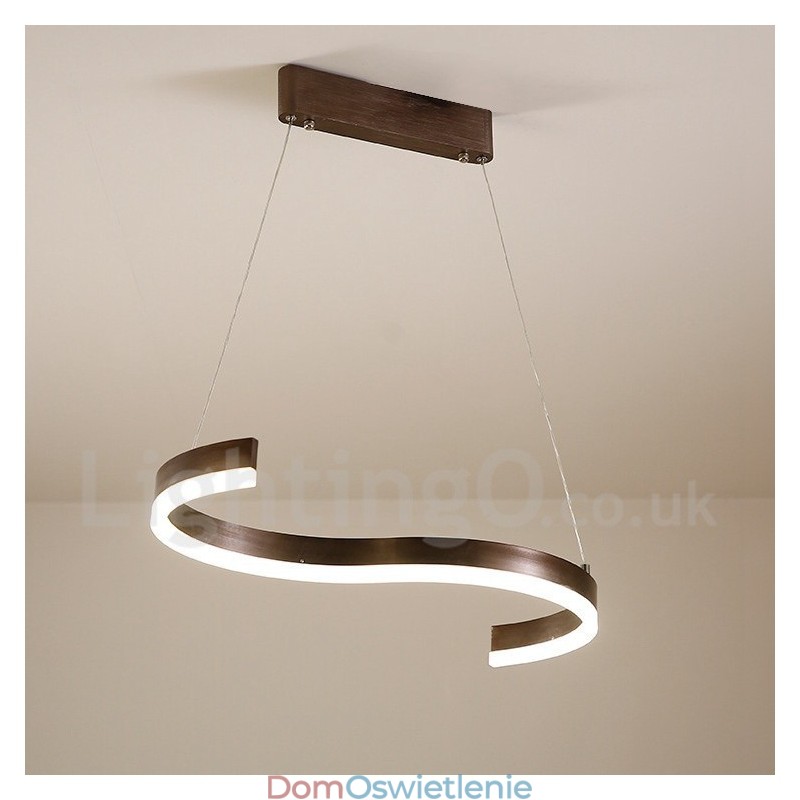 Ściemnialna lampa wisząca liniowa z pilotem zdalnego sterowania, nowoczesny design