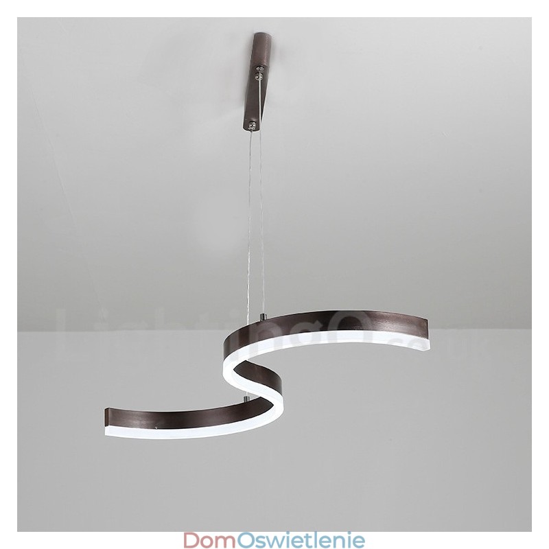 Ściemnialna lampa wisząca liniowa z pilotem zdalnego sterowania, nowoczesny design
