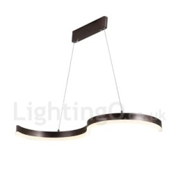 Ściemnialna lampa wisząca liniowa z pilotem zdalnego sterowania, nowoczesny design