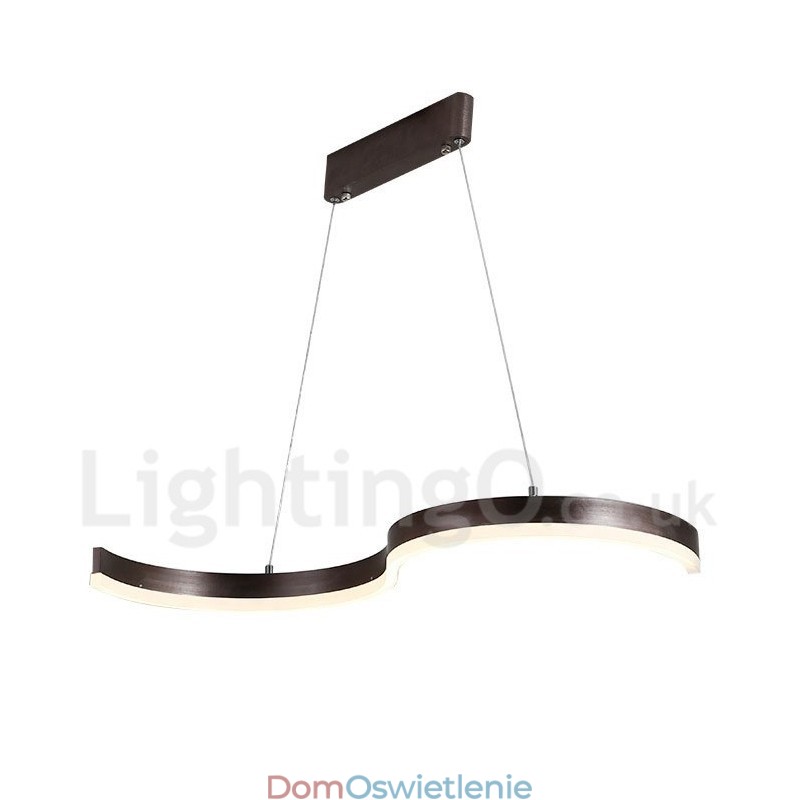 Ściemnialna lampa wisząca liniowa z pilotem zdalnego sterowania, nowoczesny design