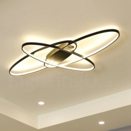 Ściemnialna owalna nowoczesna współczesna aluminiowa lampa sufitowa do montażu na ścianie do salonu, sypialni, może być również używana jako lampa ścienna