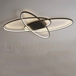 Ściemnialna owalna nowoczesna współczesna aluminiowa lampa sufitowa do montażu na ścianie do salonu, sypialni, może być również używana jako lampa ścienna