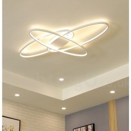 Ściemnialna owalna nowoczesna współczesna aluminiowa lampa sufitowa do montażu na ścianie do salonu, sypialni, może być również używana jako lampa ścienna