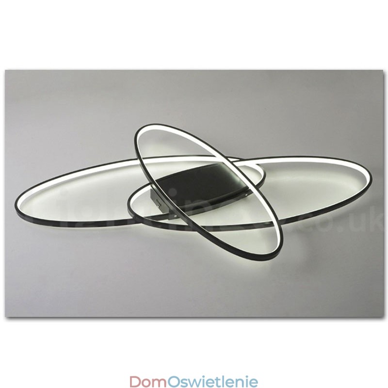 Ściemnialna owalna nowoczesna współczesna aluminiowa lampa sufitowa do montażu na ścianie do salonu, sypialni, może być również używana jako lampa ścienna