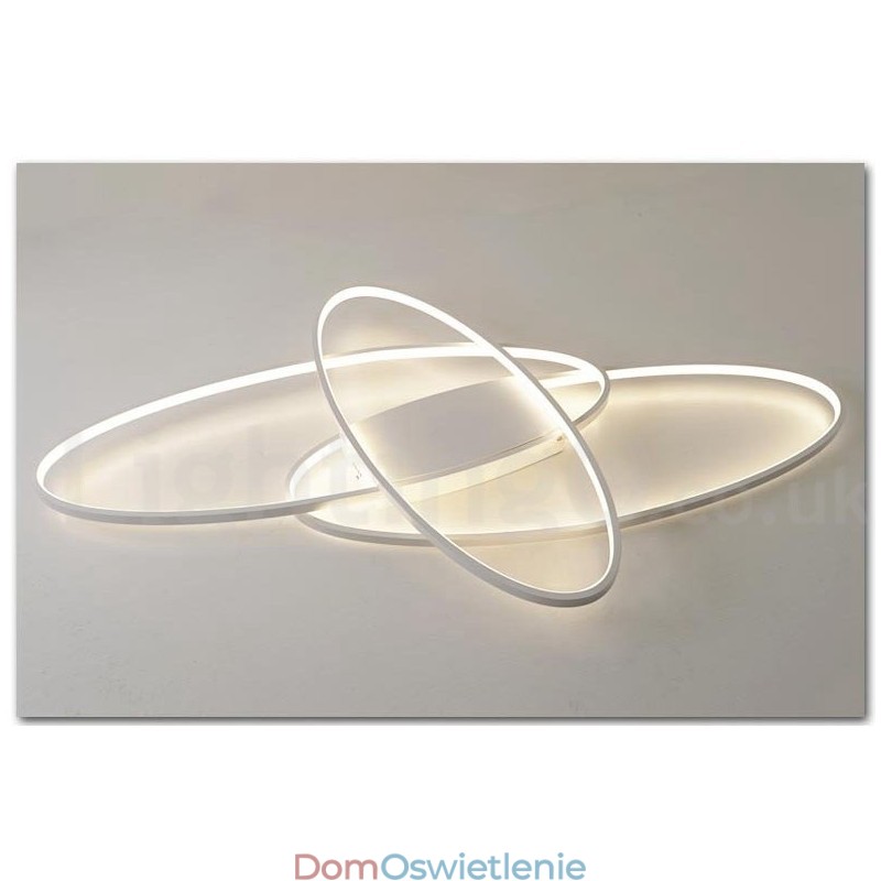 Ściemnialna owalna nowoczesna współczesna aluminiowa lampa sufitowa do montażu na ścianie do salonu, sypialni, może być również używana jako lampa ścienna
