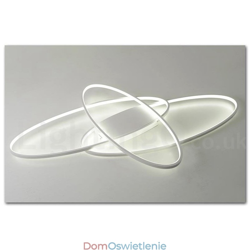 Ściemnialna owalna nowoczesna współczesna aluminiowa lampa sufitowa do montażu na ścianie do salonu, sypialni, może być również używana jako lampa ścienna