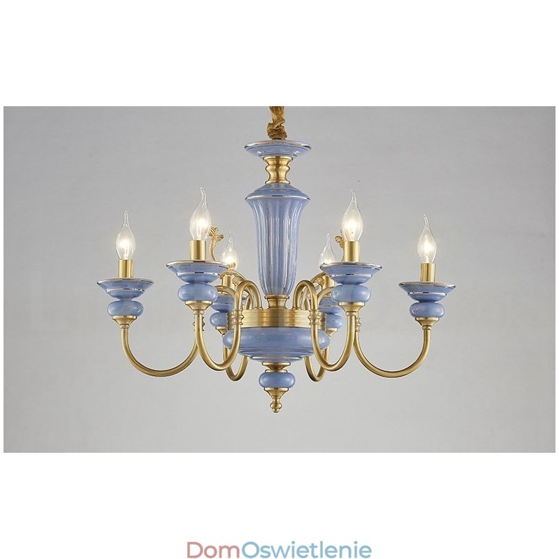 Retro Vintage Mosiężny Ceramiczny Wisiorek Świeca Żyrandol