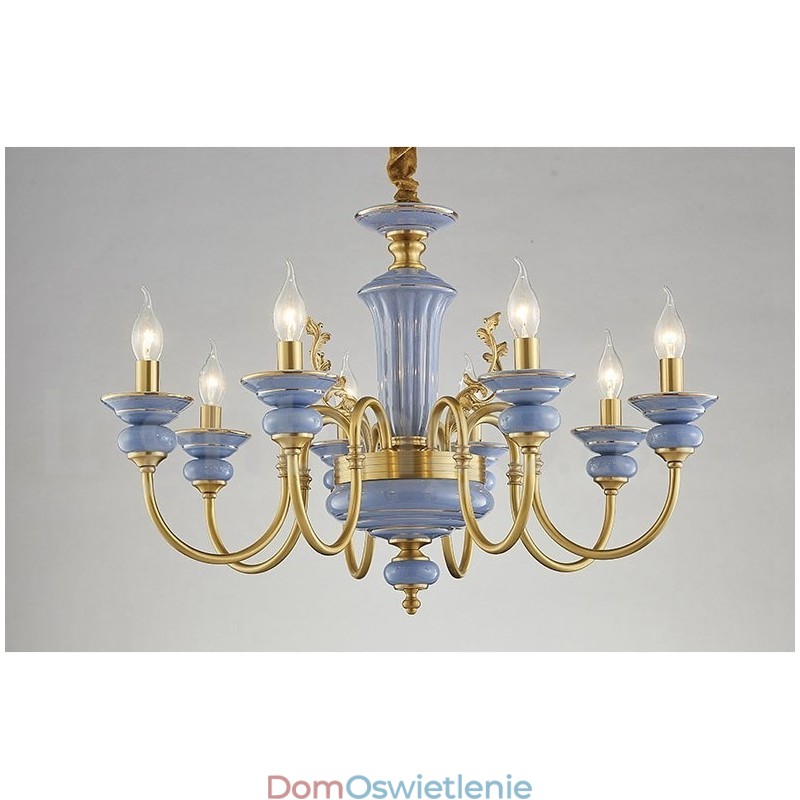 Retro Vintage Mosiężny Ceramiczny Wisiorek Świeca Żyrandol