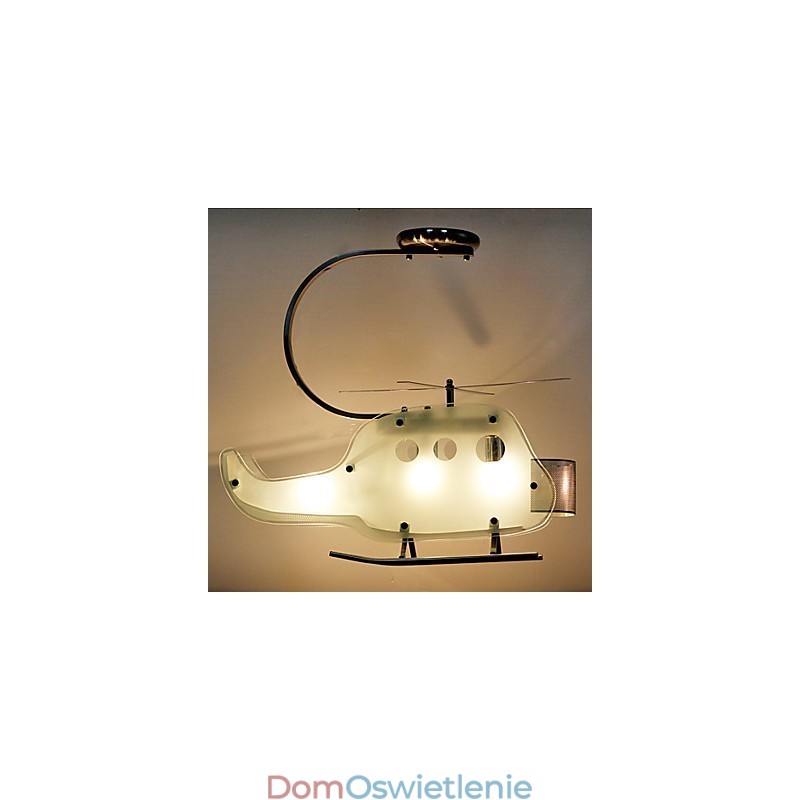 Prosta dziecięca lampa Szklana lampa helikopterowa z kreskówek
