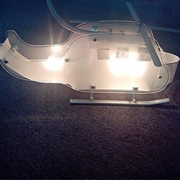 Prosta dziecięca lampa Szklana lampa helikopterowa z kreskówek
