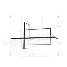 Ściemnialna lampa wisząca liniowa z pilotem, światło otoczenia, lakierowane wykończenia, aluminium, nowoczesny design